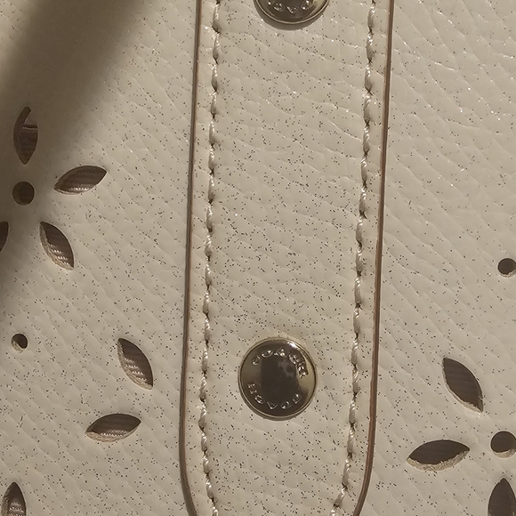 Coach light pink laser cut flower leather shoulder tote EUC #F38158 - Picture 9 of 16